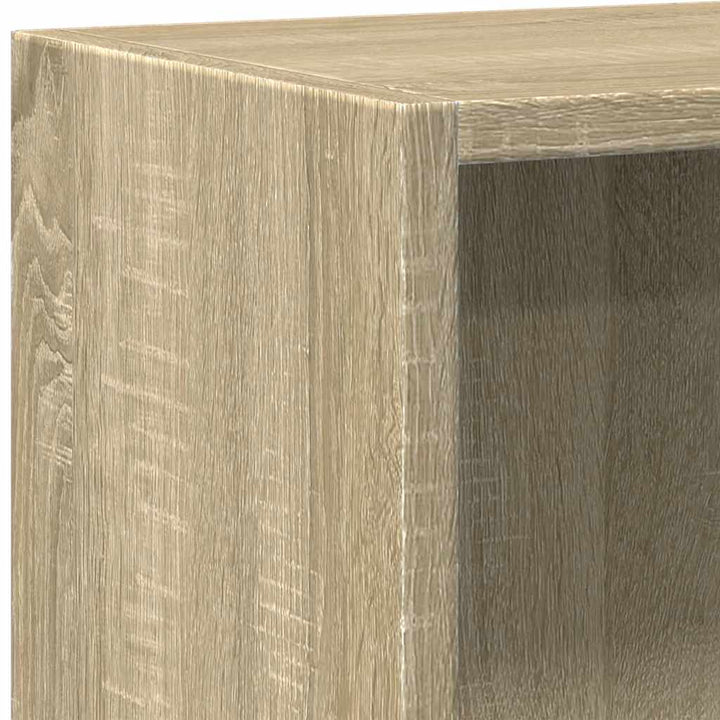 bogreol med 2 hylder 60x30x76,5 cm konstrueret træ sonoma-eg