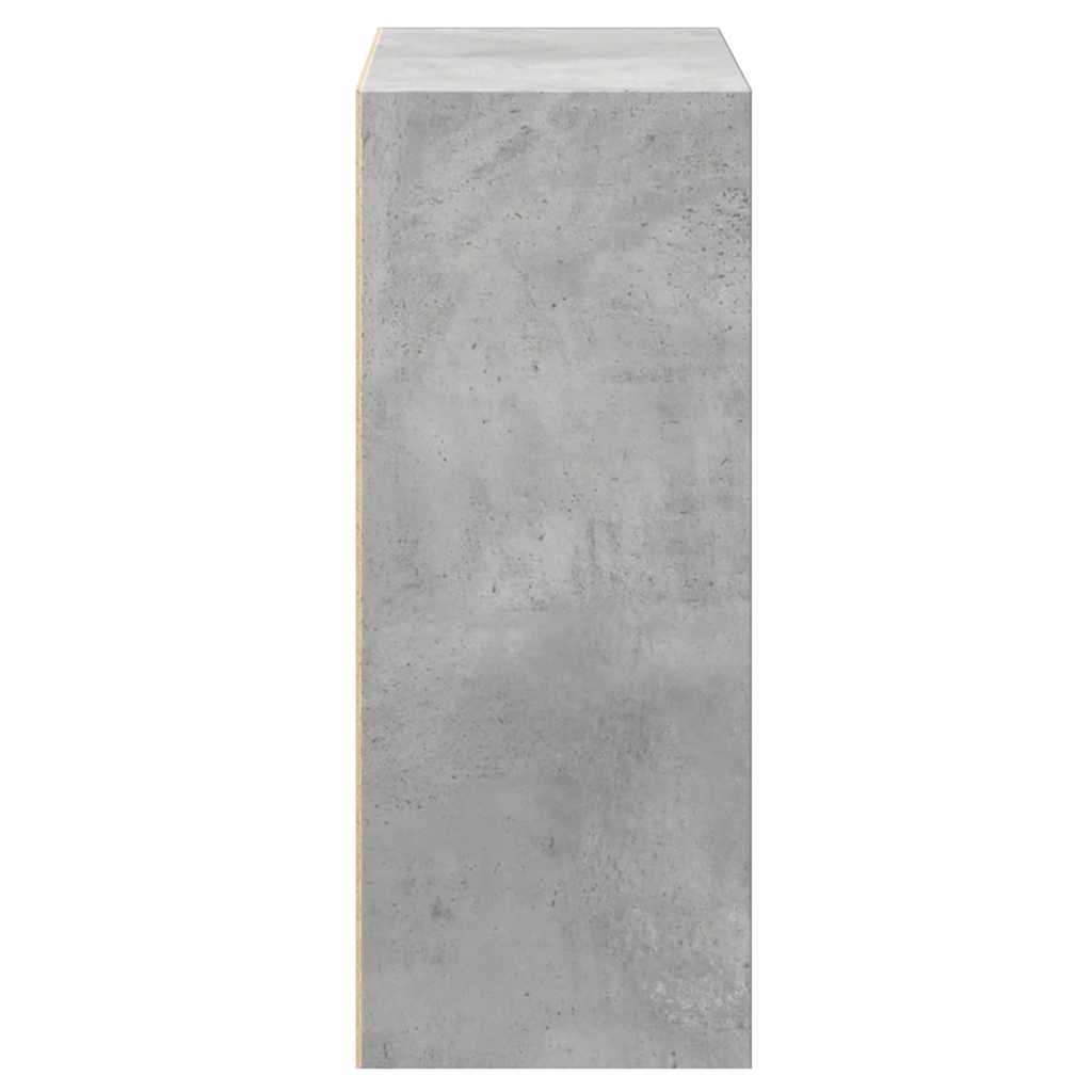 bogreol med 2 hylder 60x30x76,5 cm konstrueret træ betongrå