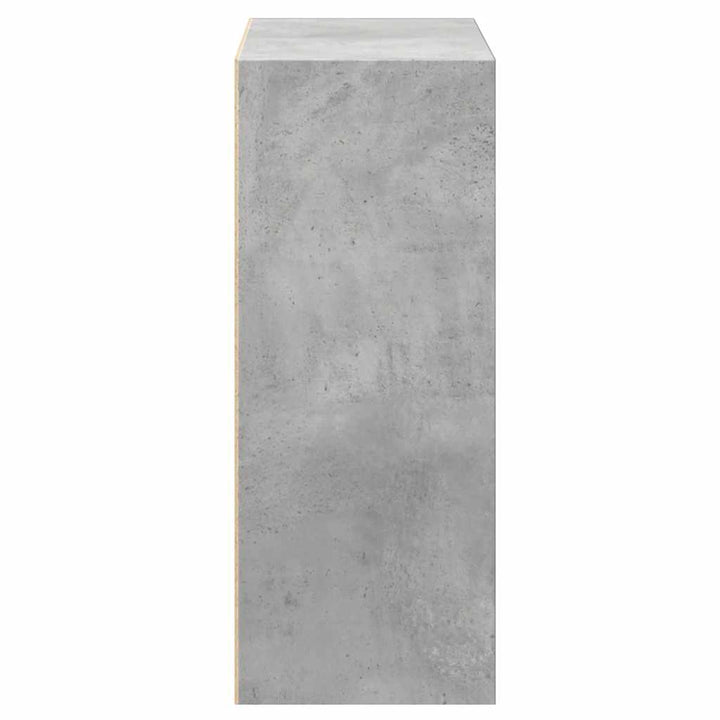 bogreol med 2 hylder 60x30x76,5 cm konstrueret træ betongrå