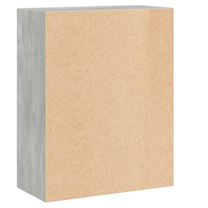 bogreol med 2 hylder 60x30x76,5 cm konstrueret træ betongrå