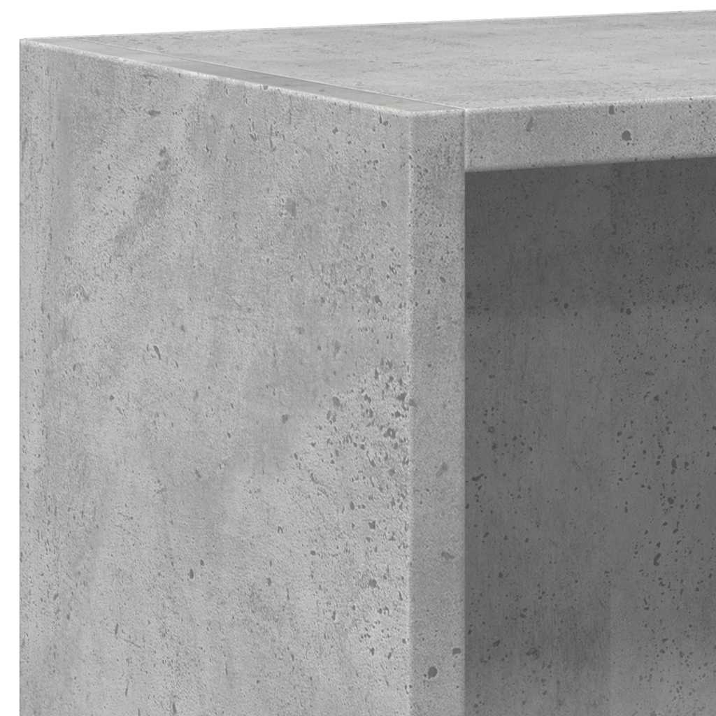 bogreol med 2 hylder 60x30x76,5 cm konstrueret træ betongrå
