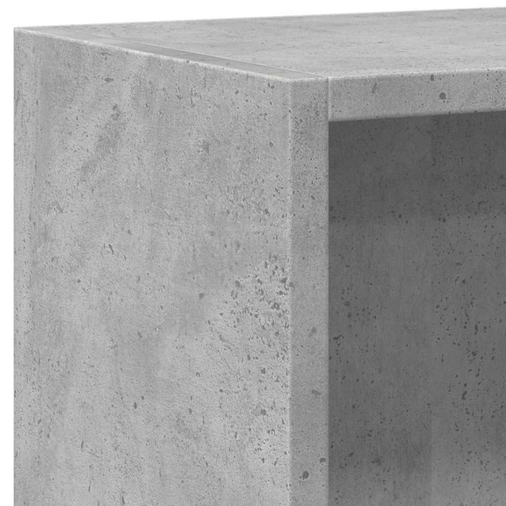 bogreol med 2 hylder 60x30x76,5 cm konstrueret træ betongrå