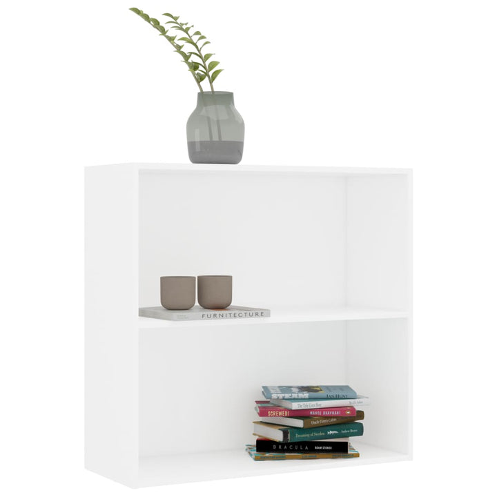 bogreol 80x30x76,5 cm konstrueret træ hvid