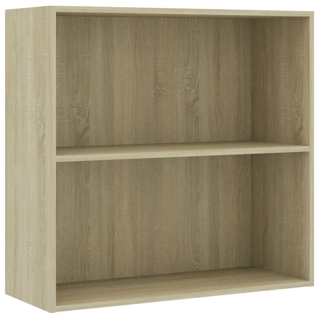 bogreol 80x30x76,5 cm konstrueret træ sonoma-eg