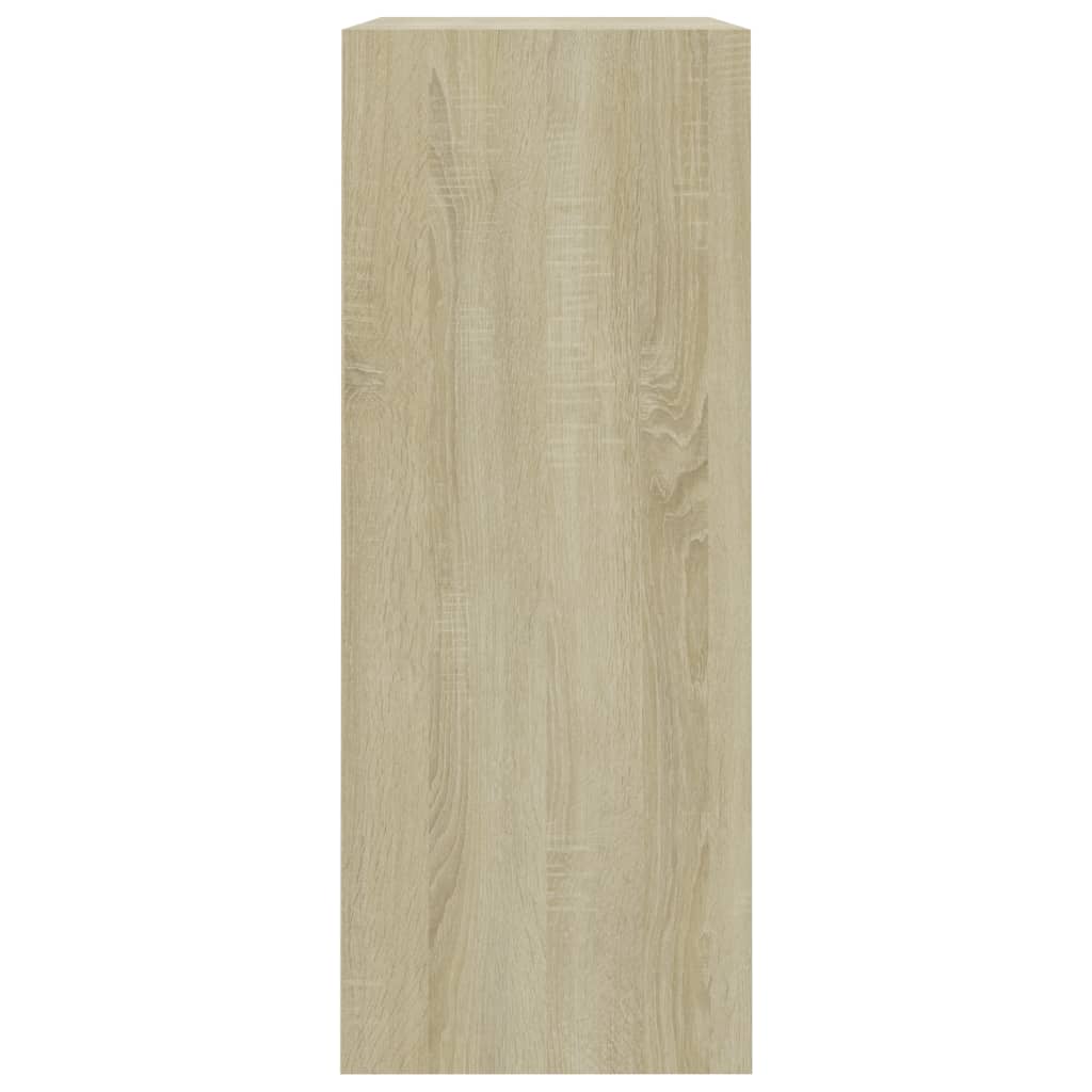 bogreol 80x30x76,5 cm konstrueret træ sonoma-eg
