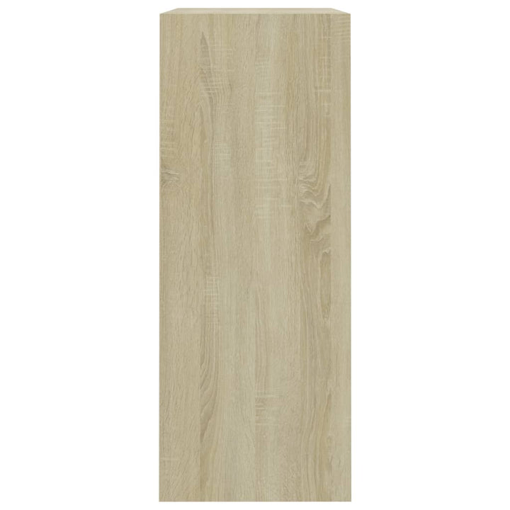 bogreol 80x30x76,5 cm konstrueret træ sonoma-eg