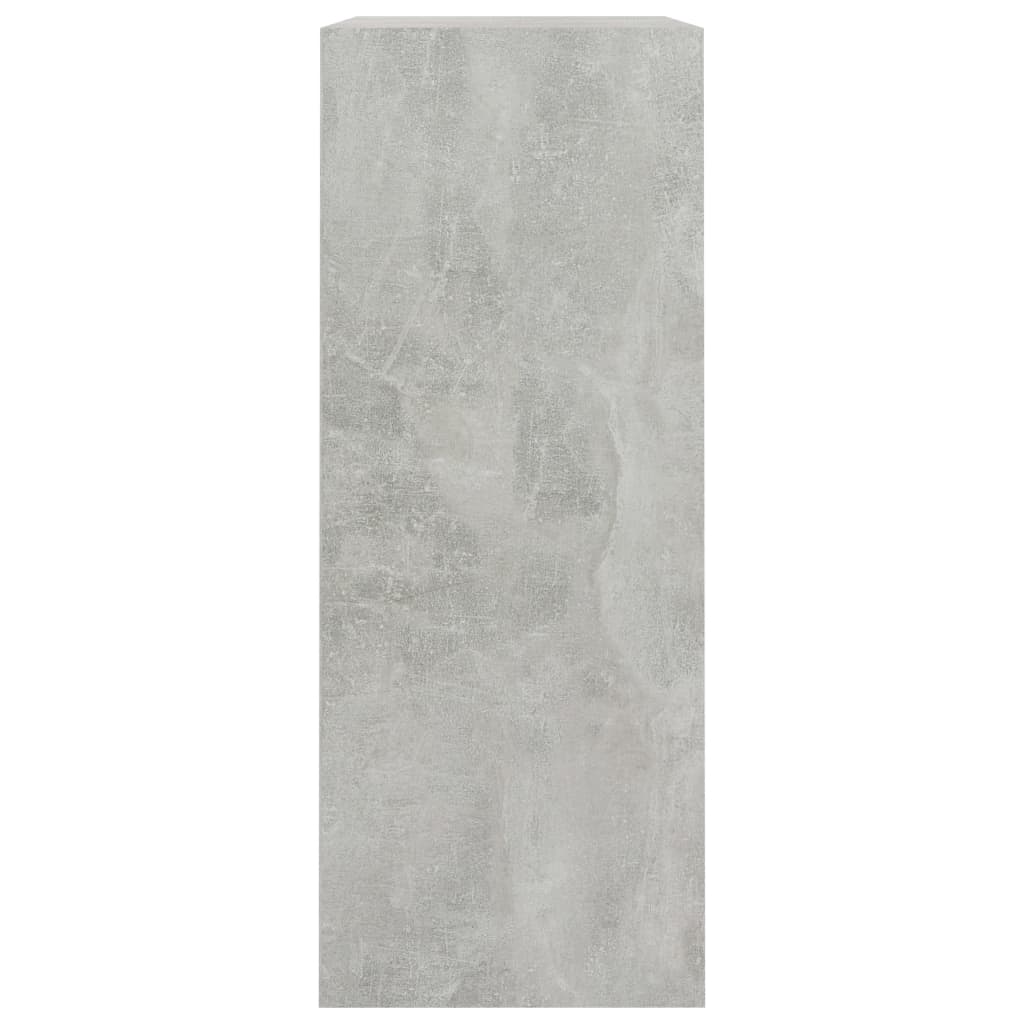 bogreol med 2 hylder 80x30x76,5 cm konstrueret træ betongrå