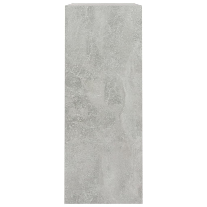 bogreol med 2 hylder 80x30x76,5 cm konstrueret træ betongrå
