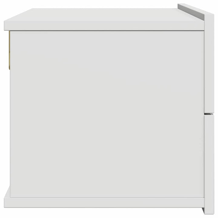 sengebord 40x30x30 cm konstrueret træ hvid