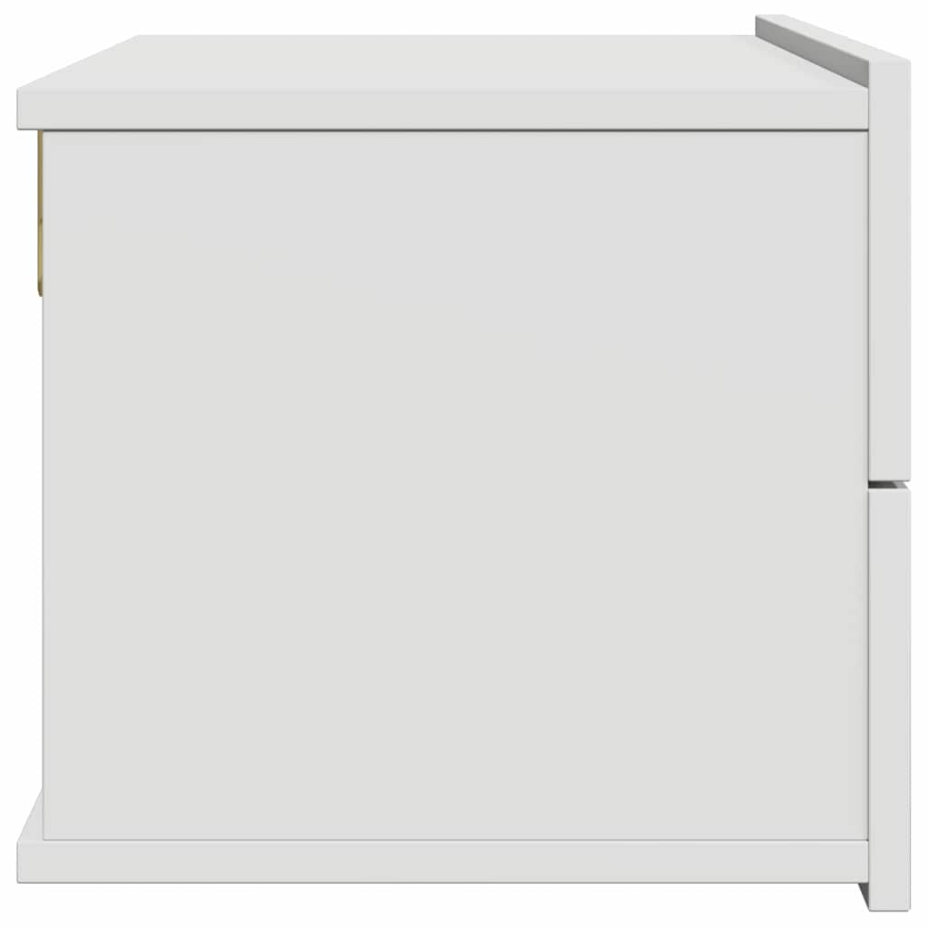 sengebord 40x30x30 cm konstrueret træ hvid