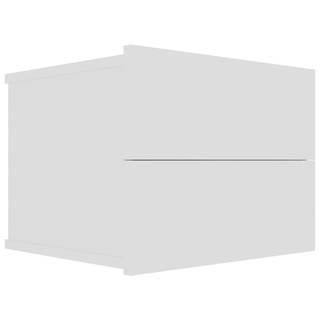 sengeborde 2 stk. 40x30x30 cm konstrueret træ hvid