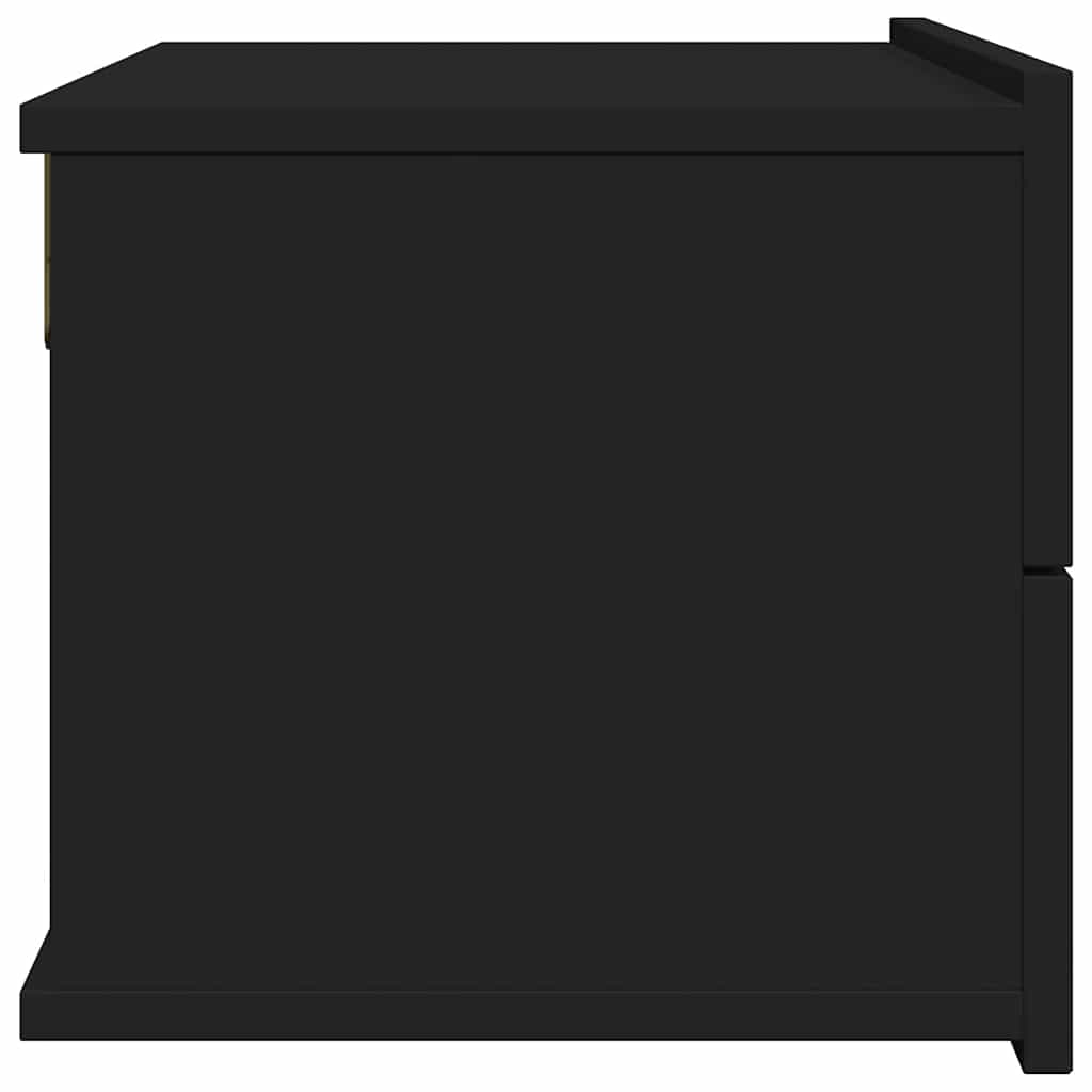 sengebord 40x30x30 cm konstrueret træ sort