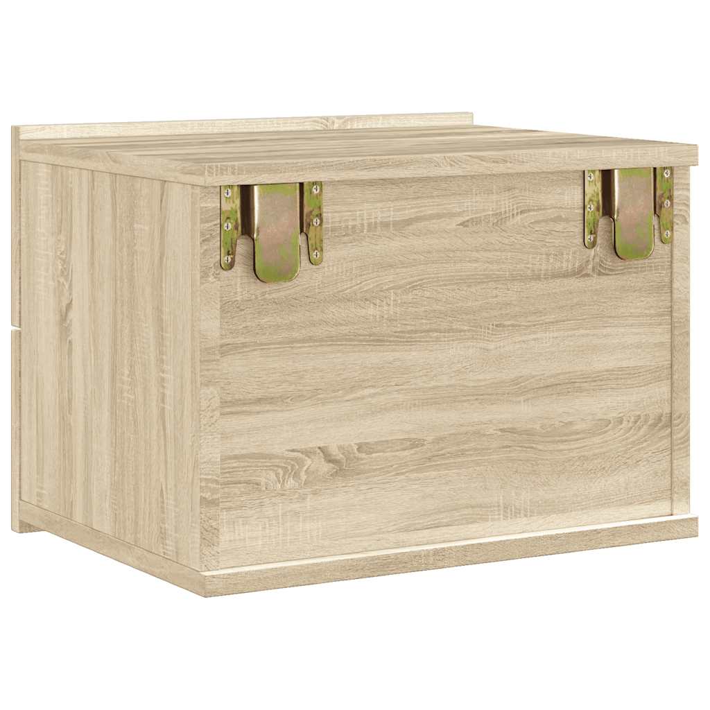 sengebord 40x30x30 cm konstrueret træ Sonoma-eg