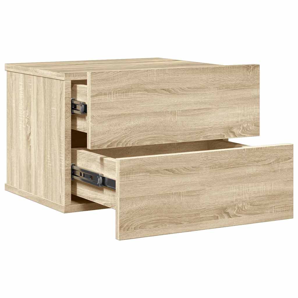 sengebord 40x30x30 cm konstrueret træ Sonoma-eg