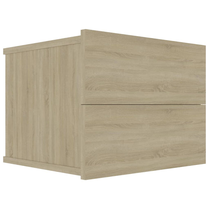 sengeborde 2 stk. 40x30x30 cm konstrueret træ sonoma-eg