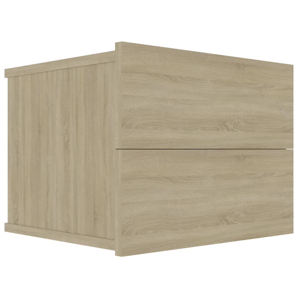 sengeborde 2 stk. 40x30x30 cm konstrueret træ sonoma-eg