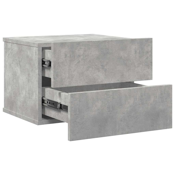 sengebord 40x30x30 cm konstrueret træ betongrå