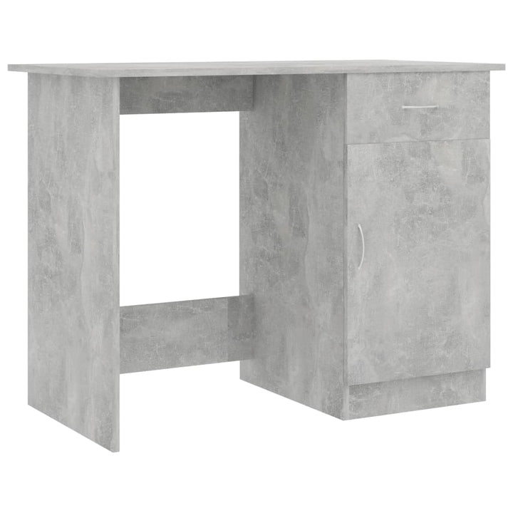 skrivebord 100x50x76 cm konstrueret træ betongrå