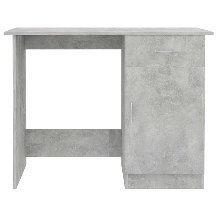 skrivebord 100x50x76 cm konstrueret træ betongrå