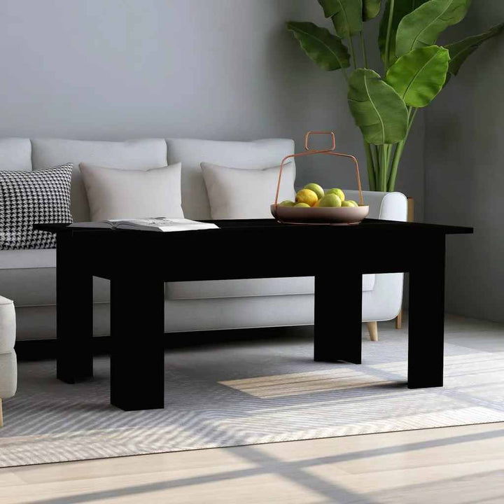 sofabord 100x60x42 cm konstrueret træ sort