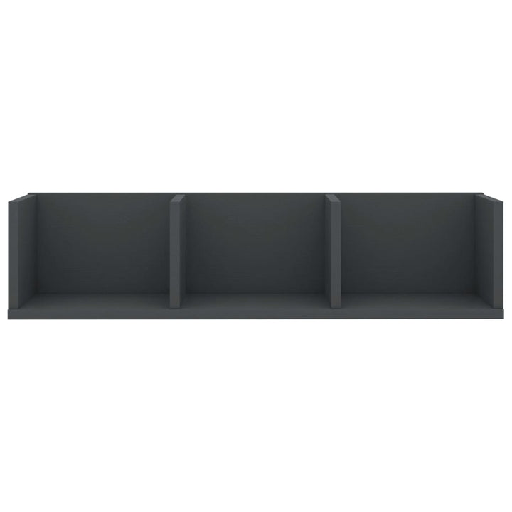 cd-reol 75x18x18 cm konstrueret træ grå