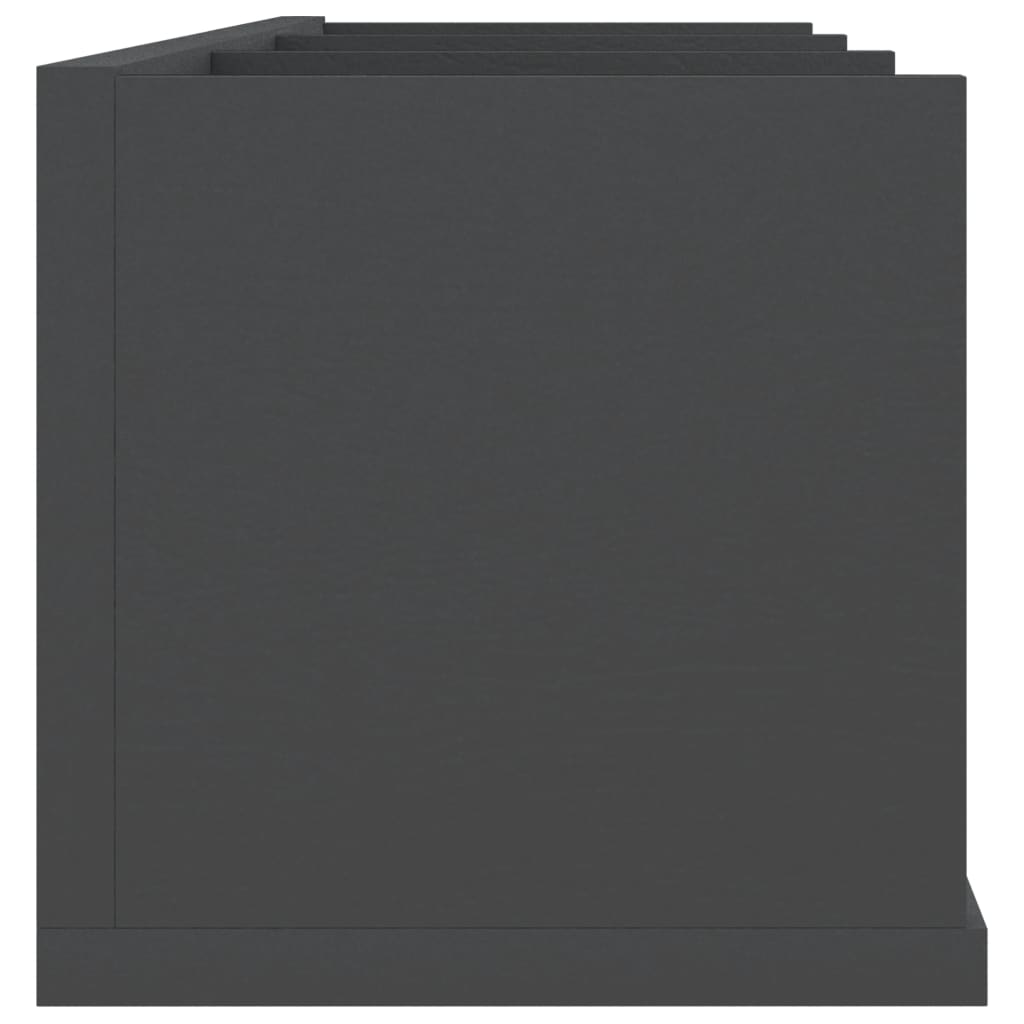 cd-reol 75x18x18 cm konstrueret træ grå
