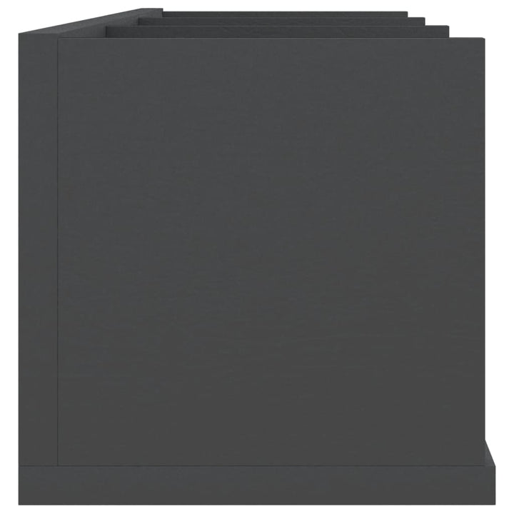cd-reol 75x18x18 cm konstrueret træ grå
