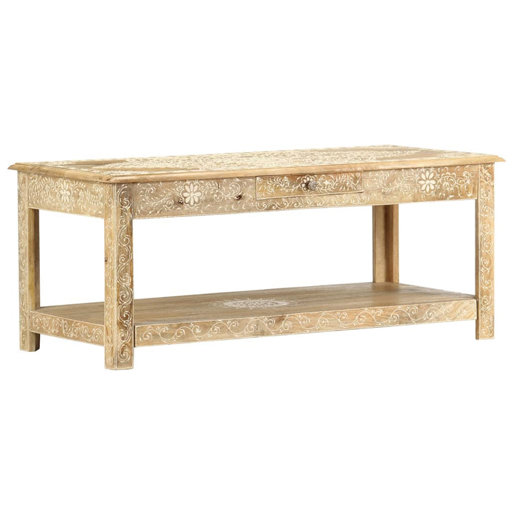 sofabord 110 x 50 x 45 cm håndmalet massivt mangotræ