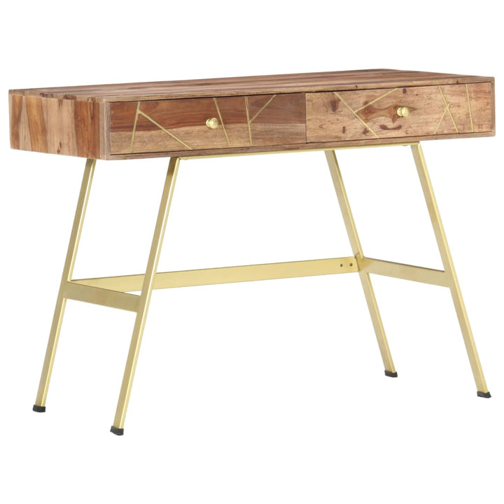 skrivebord med skuffer 100x55x75 cm massivt akacietræ