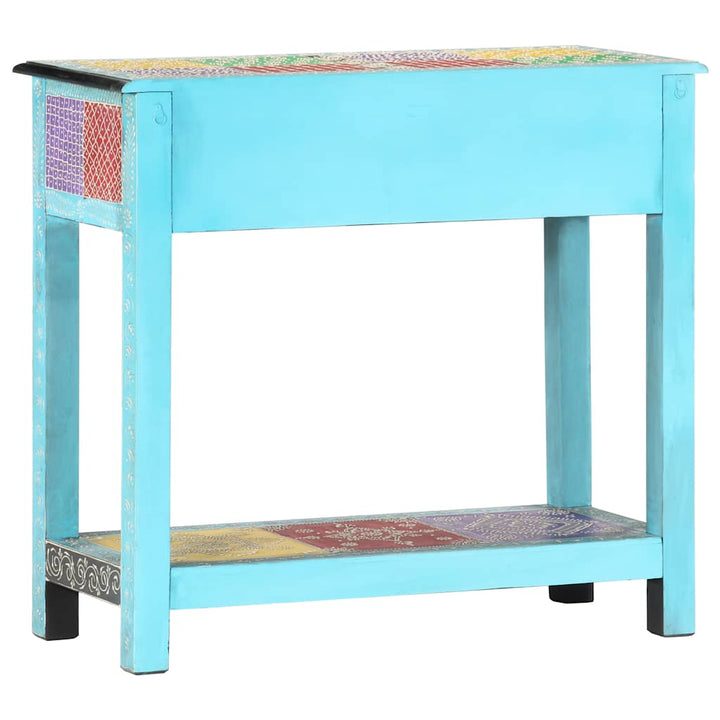 håndmalet konsolbord 80x35x75 cm massivt mangotræ