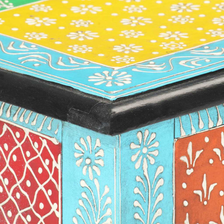 håndmalet konsolbord 80x35x75 cm massivt mangotræ