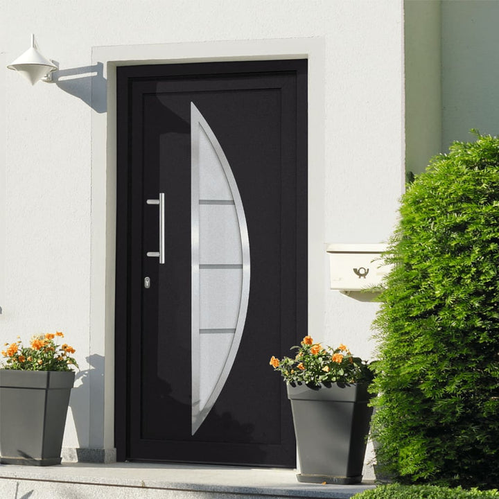 hoveddør 98x190 cm antracitgrå