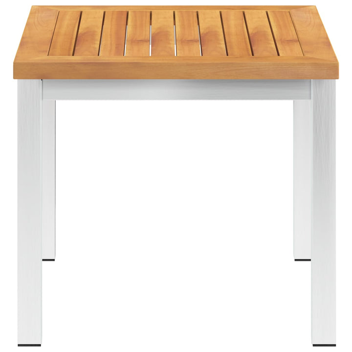 havebord 45x45x38 cm massivt akacietræ og rustfrit stål