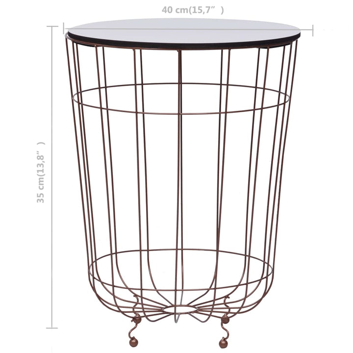 sofabord Ø 40 cm guldfarvet