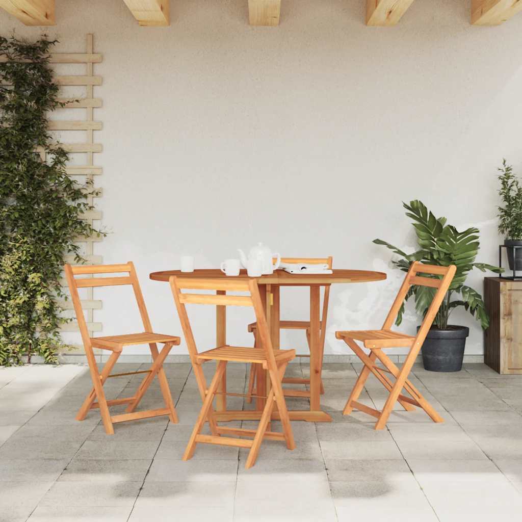 foldbart havebord 120x70x75 cm massivt teaktræ