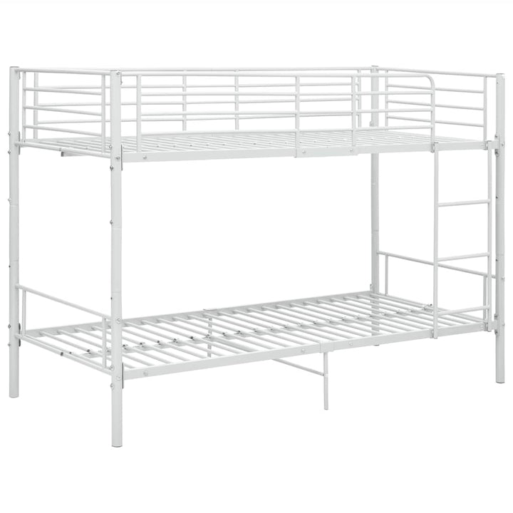 køjeseng 90x200 cm metal hvid