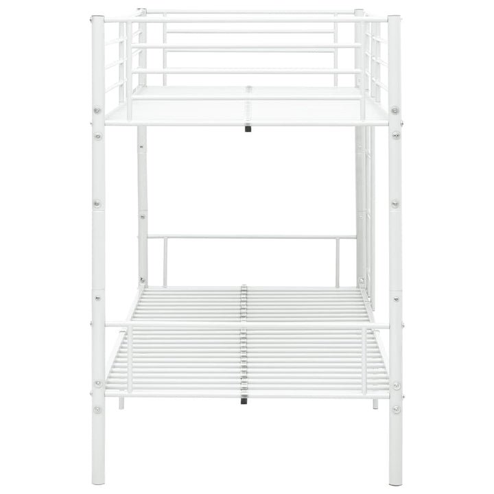 køjeseng 90x200 cm metal hvid