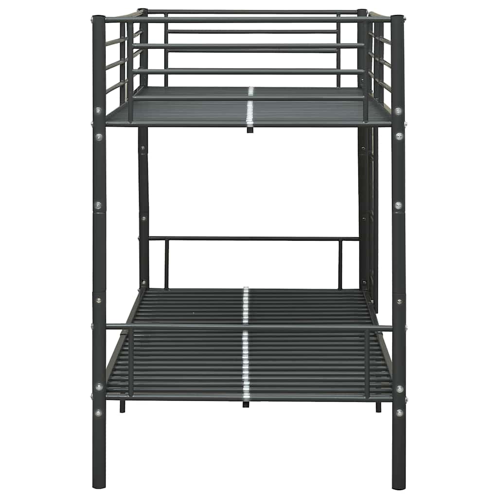køjeseng 90x200 cm metal sort