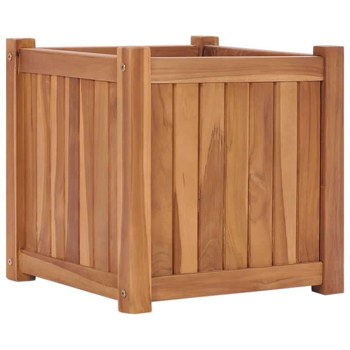 hævet plantekasse 40x40x40 cm massivt teaktræ