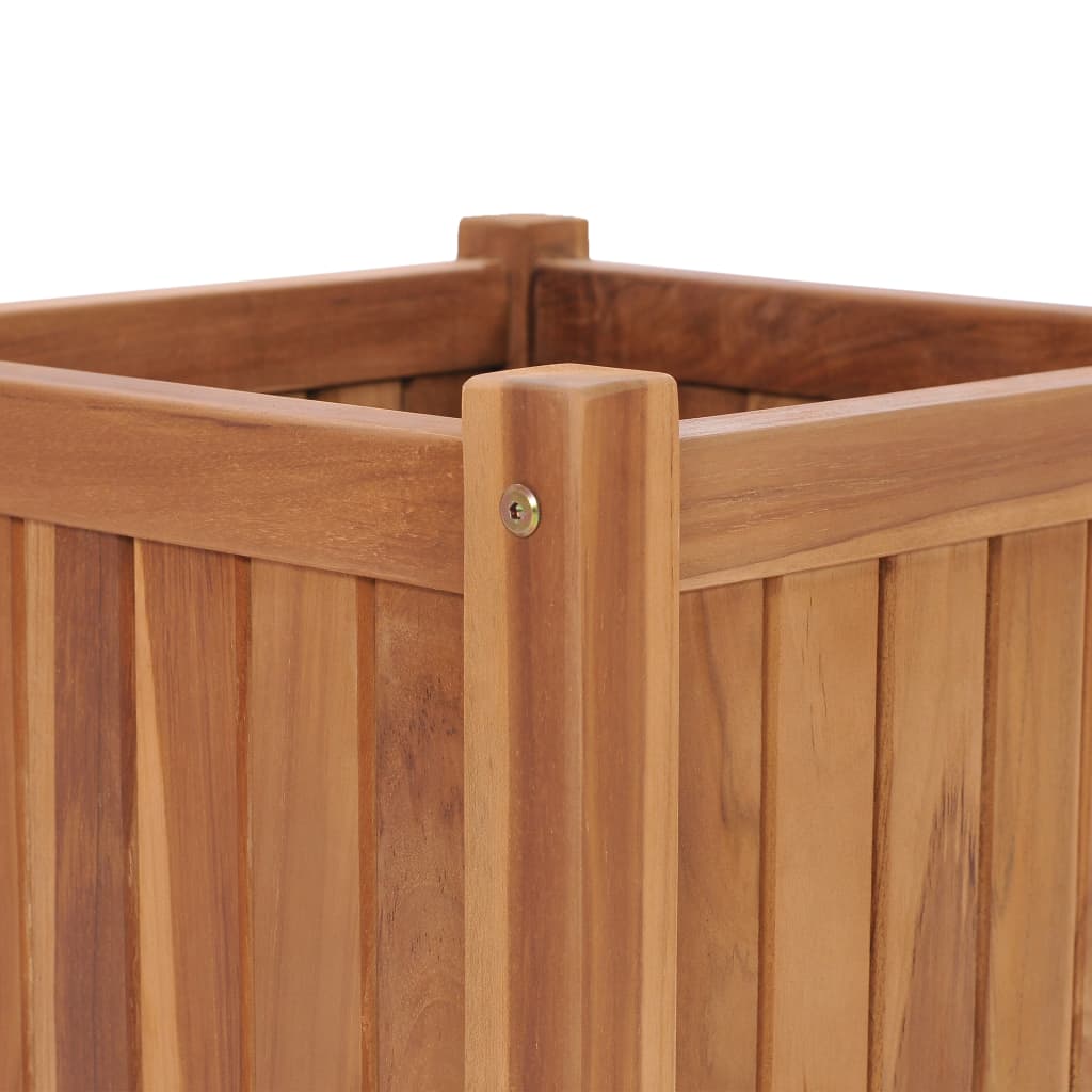 hævet plantekasse 50x50x50 cm massivt teaktræ