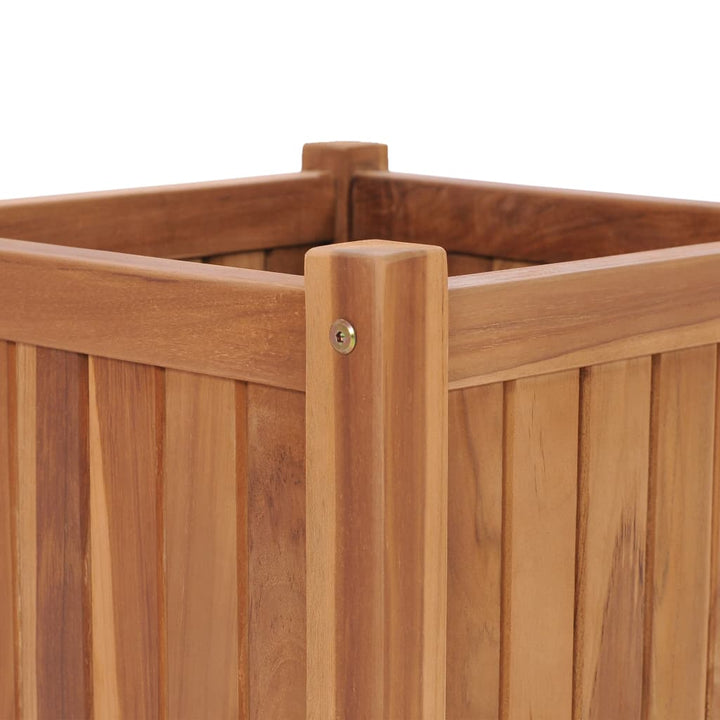 hævet plantekasse 50x50x50 cm massivt teaktræ