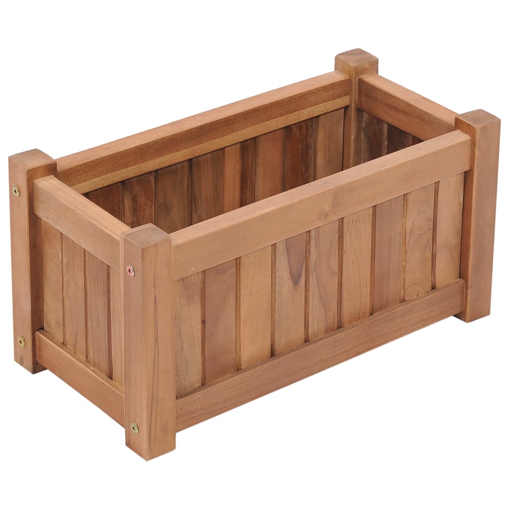 hævet plantekasse 50x25x25 cm massivt teaktræ