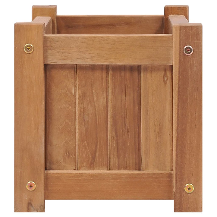 hævet plantekasse 50x25x25 cm massivt teaktræ