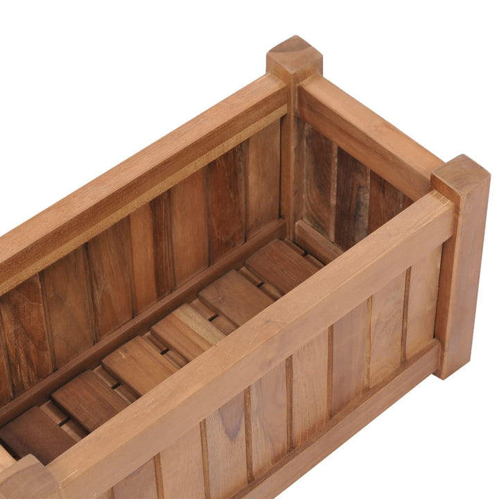 hævet plantekasse 50x25x25 cm massivt teaktræ