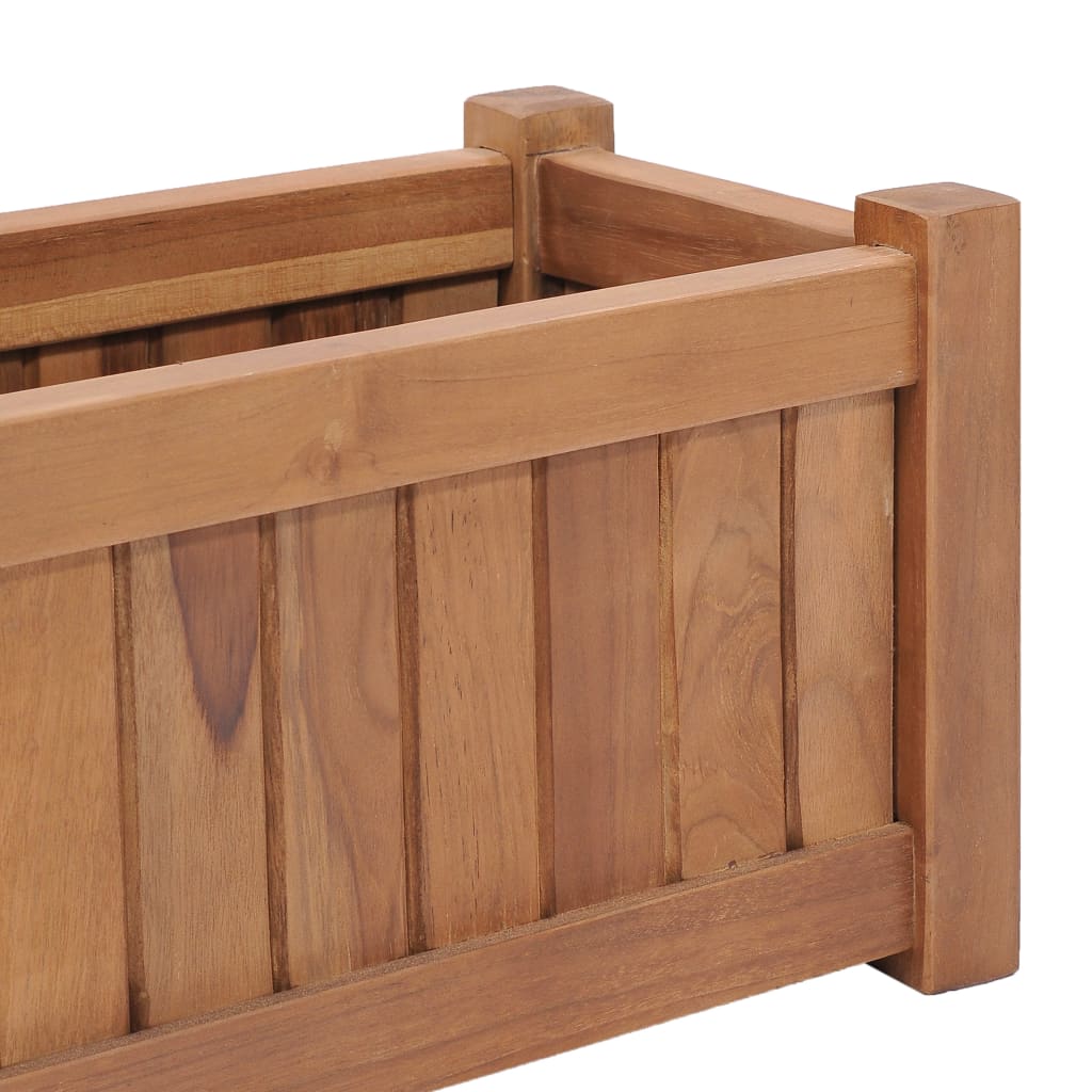 hævet plantekasse 50x25x25 cm massivt teaktræ