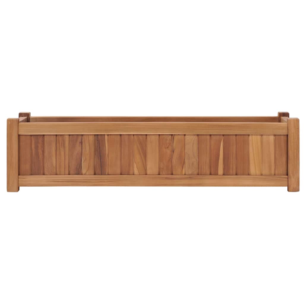 hævet plantekasse 100x30x25 cm massivt teaktræ