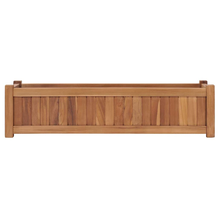 hævet plantekasse 100x30x25 cm massivt teaktræ