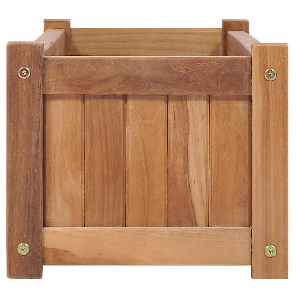 hævet plantekasse 100x30x25 cm massivt teaktræ