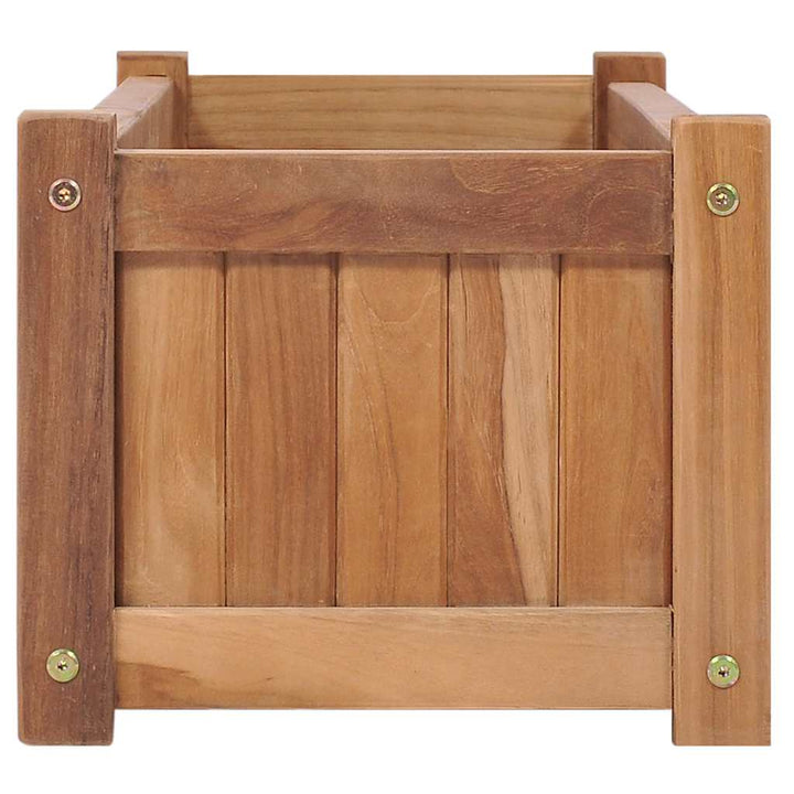 hævet plantekasse 100x30x25 cm massivt teaktræ