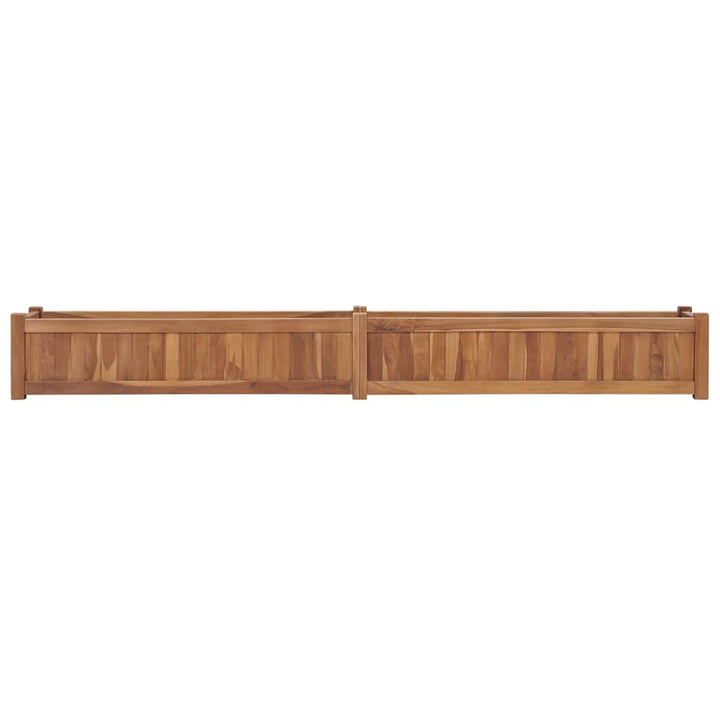 hævet plantekasse 200x30x25 cm massivt teaktræ